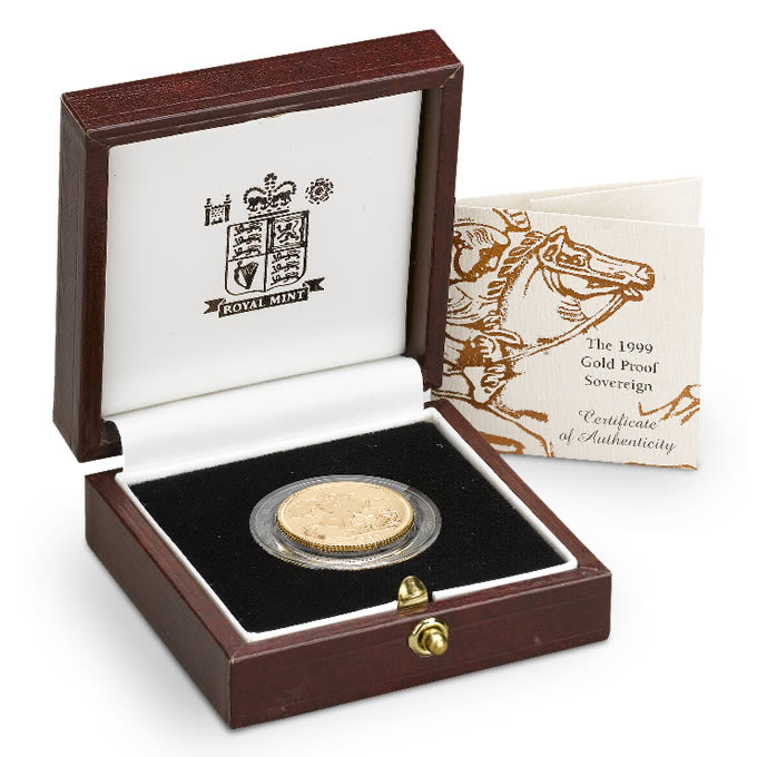 The 1999 coin Gold Proof Sovereign The Royal Mint