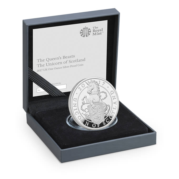 Unicorn of Scotland 2017 Silver Proof 1 Ounce Coin | The Royal Mint